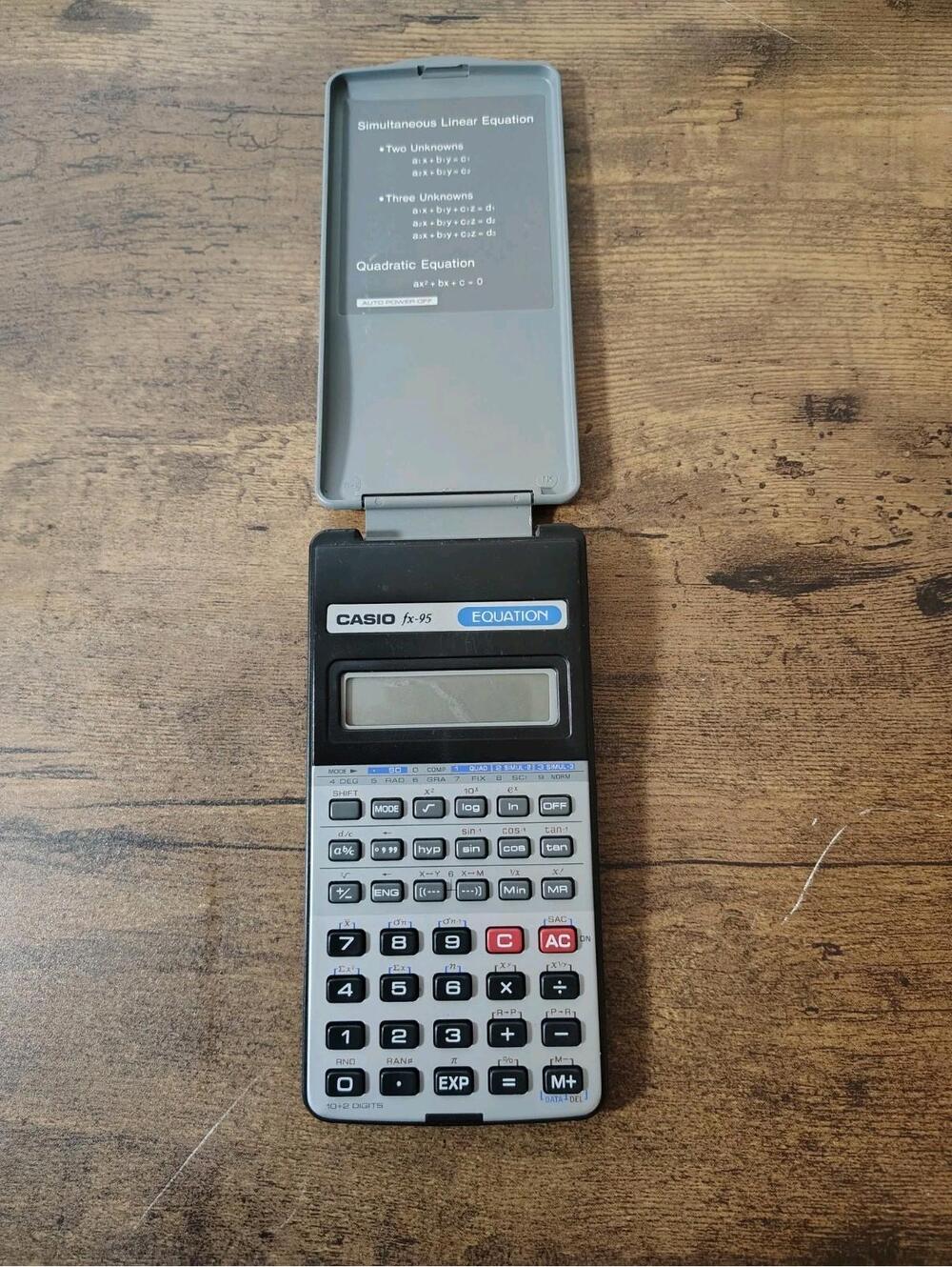 Casio FX-95US Equation Calculator With Attached Case Used Tested Works